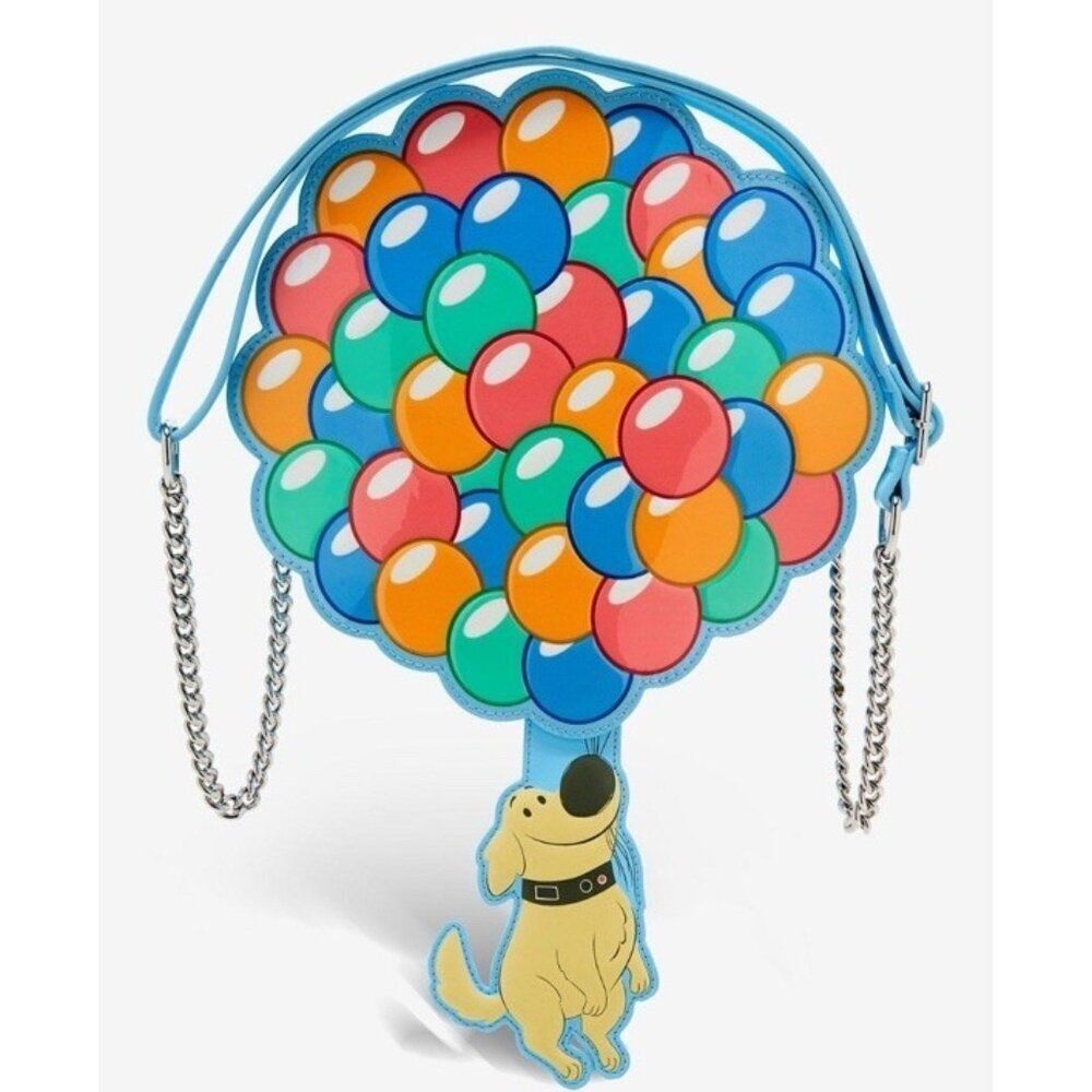 Loungefly Disney Pixar UP Dug Balloons Dog Chain Crossbody Balloon Bag NWT